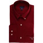 Rote Langärmelige Gant Button Down Kragen Herrenlangarmhemden aus Baumwolle Größe 3 XL für den für den Frühling 