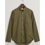 Reduzierte Grüne Gant Regular Fit Hemden aus Popeline für Herren Größe XL 