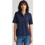 Kurzärmelige Gant Shield Kurzarm-Poloshirts aus Jersey für Damen Größe XL 