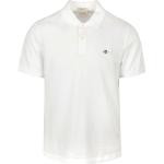Weiße Unifarbene Kurzärmelige Gant Shield Kurzarm-Poloshirts für Herren Größe 4 XL 
