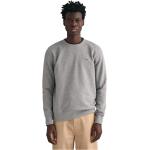 Reduzierte Graue Gant Shield Rundhals-Ausschnitt Herrensweatshirts aus Baumwolle Größe 3 XL 