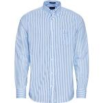 Blaue Gestreifte Gant Button Down Kragen Streifenhemden mit Knopf aus Baumwolle für Herren Größe 3 XL für den für den Frühling 