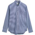 Reduzierte Blaue Gestreifte Gant Button Down Kragen Streifenhemden aus Baumwolle für Herren Größe 3 XL 