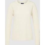 Offwhitefarbene Unifarbene Gant Zopfpullover aus Wolle für Damen Größe XS 