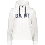 Reduzierte Weiße Unifarbene Gant Zip Hoodies & Sweatjacken mit Reißverschluss aus Baumwolle mit Kapuze für Damen Größe L 