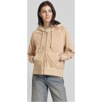 Sandfarbene Gant Zip Hoodies & Sweatjacken mit Reißverschluss aus Baumwolle für Damen Größe L 