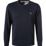 Blaue Unifarbene Casual Gant Herrensweatshirts aus Baumwollmischung Größe 5 XL für den für den Herbst 