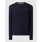 Marineblaue Gant Herrensweatshirts aus Baumwollmischung Größe S 