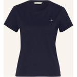 Dunkelblaue Gant T-Shirts aus Baumwolle für Damen Größe S 