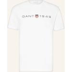 Weiße Gant T-Shirts aus Baumwolle für Herren Größe 3 XL 