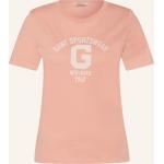 Hellorange Gant T-Shirts aus Baumwolle für Damen Größe L 