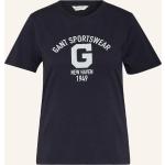 Dunkelblaue Gant T-Shirts aus Baumwolle für Damen Größe M 