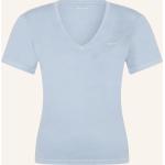 Hellblaue Gant V-Ausschnitt T-Shirts aus Baumwolle für Damen Größe S 