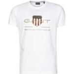 Reduzierte Weiße Gant Shield T-Shirts für Herren Größe 4 XL 