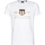 Reduzierte Weiße Gant Shield T-Shirts für Herren Größe S 