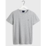 Silberne Melierte Gant T-Shirts aus Baumwolle für Herren Größe M 