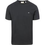 Schwarze Unifarbene Kurzärmelige Gant Shield T-Shirts für Herren Größe 5 XL 