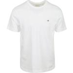 Weiße Unifarbene Kurzärmelige Gant Shield T-Shirts für Herren Größe 5 XL 