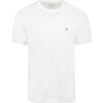 Weiße Unifarbene Kurzärmelige Gant Shield T-Shirts für Herren Größe 5 XL 