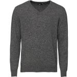 Reduzierte Graue Gant V-Ausschnitt Wollpullover aus Wolle für Herren Größe 3 XL 