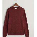 Rote Preppy Gant Rundhals-Ausschnitt Wollpullover aus Wolle für Herren Größe XL 