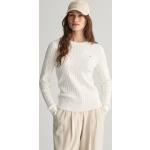 Gant Rundhals-Ausschnitt Zopfpullover aus Baumwolle für Damen Größe M 