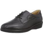 Schwarze Business Ganter Inge Derby Schuhe mit Schnürsenkel aus Leder für Damen Größe 37,5 