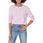 Pinke Langärmelige GAP Henleykragen T-Shirts aus Jersey maschinenwaschbar für Damen Größe S 