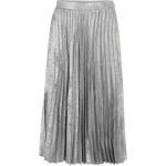 Silberne Festliche Röcke mit Reißverschluss aus Polyester für Damen Größe S Petite 