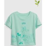 Reduzierte Cyanblaue GAP Bio Rundhals-Ausschnitt Printed Shirts für Kinder & Druck-Shirts für Kinder aus Baumwolle für Mädchen Größe 80 