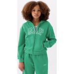 Reduzierte Grüne GAP Kindersweatjacken mit Reißverschluss aus Baumwolle für Mädchen Größe 134 