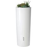 Weiße Garantia Kunststoffregentonnen & Kunststoffwassertonnen 301l - 400l glänzend bepflanzbar 