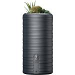 Anthrazitfarbene Garantia Säulentanks 201l - 300l aus Kunststoff bepflanzbar 