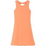 Orange Elegante Midi U-Ausschnitt Kinderblusenkleider & Kinderhemdkleider Größe 146 
