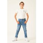 Reduzierte Hellblaue Garcia 5-Pocket Jeans für Kinder mit Reißverschluss aus Baumwolle für Jungen Größe 146 