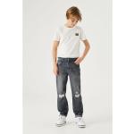 Reduzierte Graue Garcia Slim Jeans für Kinder mit Reißverschluss aus Baumwolle für Jungen Größe 128 