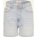 Hellblaue Garcia Jeans-Shorts mit Nieten mit Knopf aus Baumwolle für Damen für den für den Sommer 