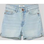 Hellblaue Garcia Jeans Shorts für Kinder mit Reißverschluss aus Baumwollmischung für Mädchen Größe 158 