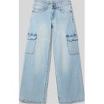 Hellblaue Garcia 5-Pocket Jeans für Kinder mit Reißverschluss aus Baumwolle für Mädchen Größe 152 
