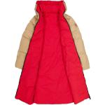 Rote Gesteppte Wasserdichte Winddichte Garcia Damensteppmäntel & Damenpuffercoats mit Reißverschluss aus Polyester mit Kapuze für den für den Winter 