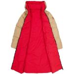 Rote Gesteppte Wasserdichte Winddichte Garcia Damensteppmäntel & Damenpuffercoats mit Reißverschluss aus Polyester mit Kapuze Übergrößen für den für den Winter 