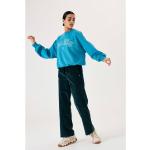 Reduzierte Blaue Garcia Rundhals-Ausschnitt Damensweatshirts aus Baumwolle Größe M 