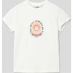 Offwhitefarbene Garcia Kinder T-Shirts aus Baumwolle für Mädchen Größe 152 