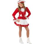 Rote Buttinette Tanzmariechen-Kostüme & Funkenmariechen-Kostüme für Kinder Größe 128 