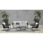 Graue Garden Impressions Lounge Gartenmöbel & Loungemöbel Outdoor aus Aluminium UV-beständig 3 Personen 