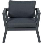 Anthrazitfarbene Moderne Garden Impressions Lounge Sessel aus Aluminium Outdoor Breite 50-100cm, Höhe 50-100cm, Tiefe 50-100cm 