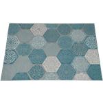 GARDEN IMPRESSIONS, Outdoor-Teppich Hexagon, BxL: 170 x 120 cm, türkis/weiß/grau tuerkis