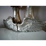 Silberne Moderne 10 cm Engelfiguren aus Kunstharz 