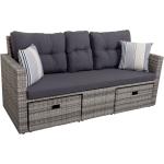 Graue Garden Pleasure Lounge Sofas aus Aluminium Breite 150-200cm, Höhe 150-200cm, Tiefe 50-100cm 2 Personen 