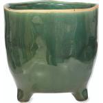 Tannengrüne 20 cm Runde Große Pflanzkübel 20 cm aus Keramik Indoor 
